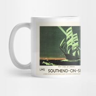 Sailing Southend On Sea LMS and LNER Advertisement Vintage Cruise Ship Mug